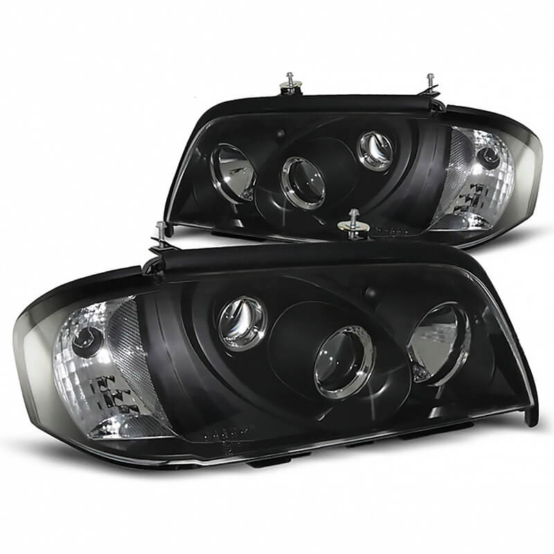 Βλησαρούλης Car Center - Μπροστινά Φανάρια Set Για Mercedes-Benz C-Class W202 93-01 Projectors Μαύρα H1/H1/H3 Manual Sonar