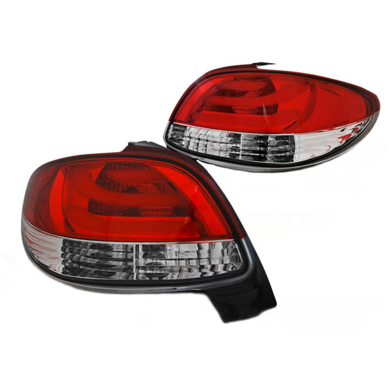 Βλησαρούλης Car Center - Πισινά Φανάρια Set Για Peugeot 206 98-07 Led Bar Κόκκινα/Crystal Eagle Eyes