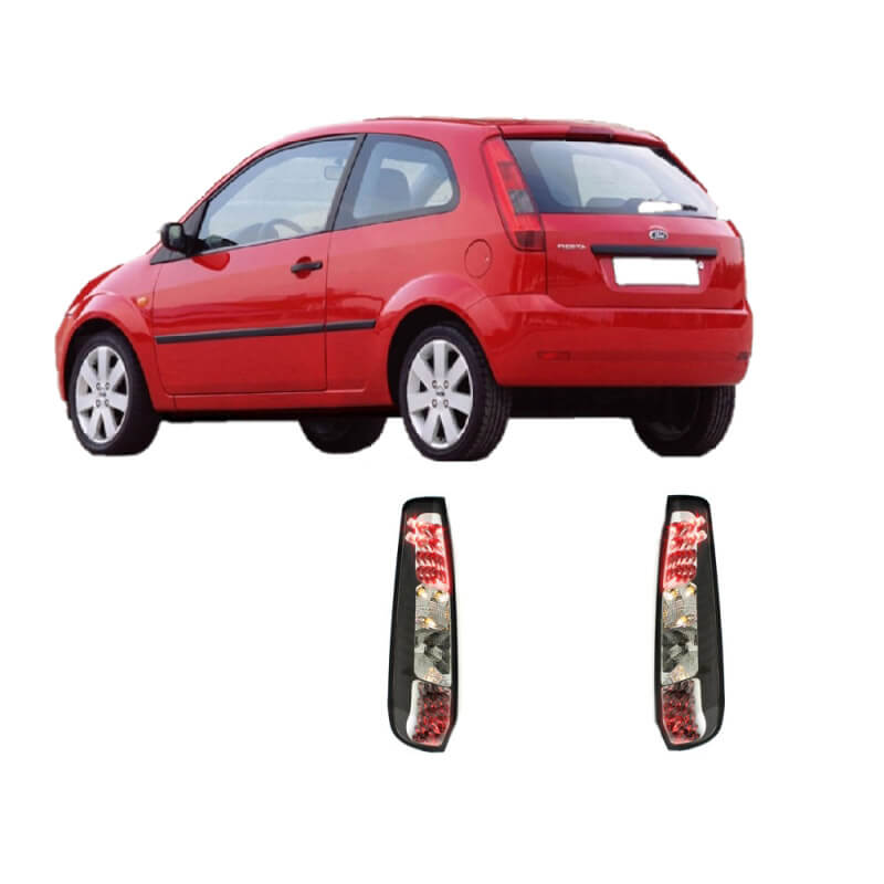 Βλησαρούλης Car Center - Πισινά Φανάρια Set Για Ford Fiesta 03-06 3D Led Μαύρα Sonar