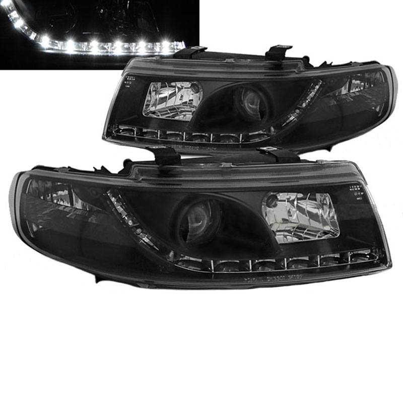 Βλησαρούλης Car Center - Μπροστινά Φανάρια Set Για Seat Leon 1M 99-04 DRL Μαύρα H1/H1 Sonar