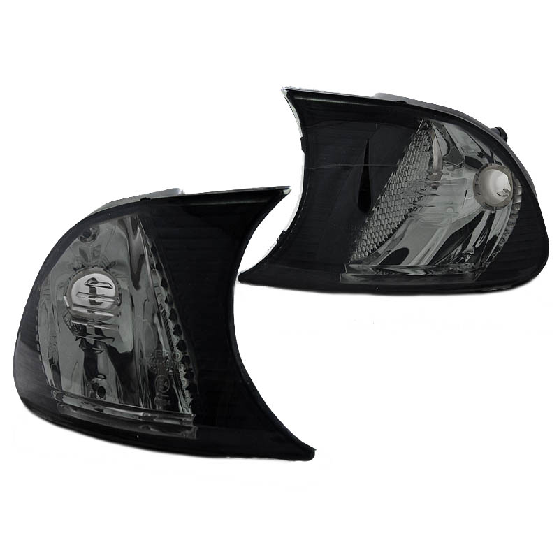 Βλησαρούλης Car Center - Μπροστινά Φλας Για Bmw 3 E46 Coupe/Cabrio 01-03 Βιδωτά Smoke/Clear 2 Τεμάχια Depo