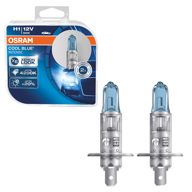 Βλησαρούλης Car Center - Λάμπες Αλογόνου H1 12V 55w Cool Blue Intense Osram 64150CBI-HCB 2 Τεμάχια