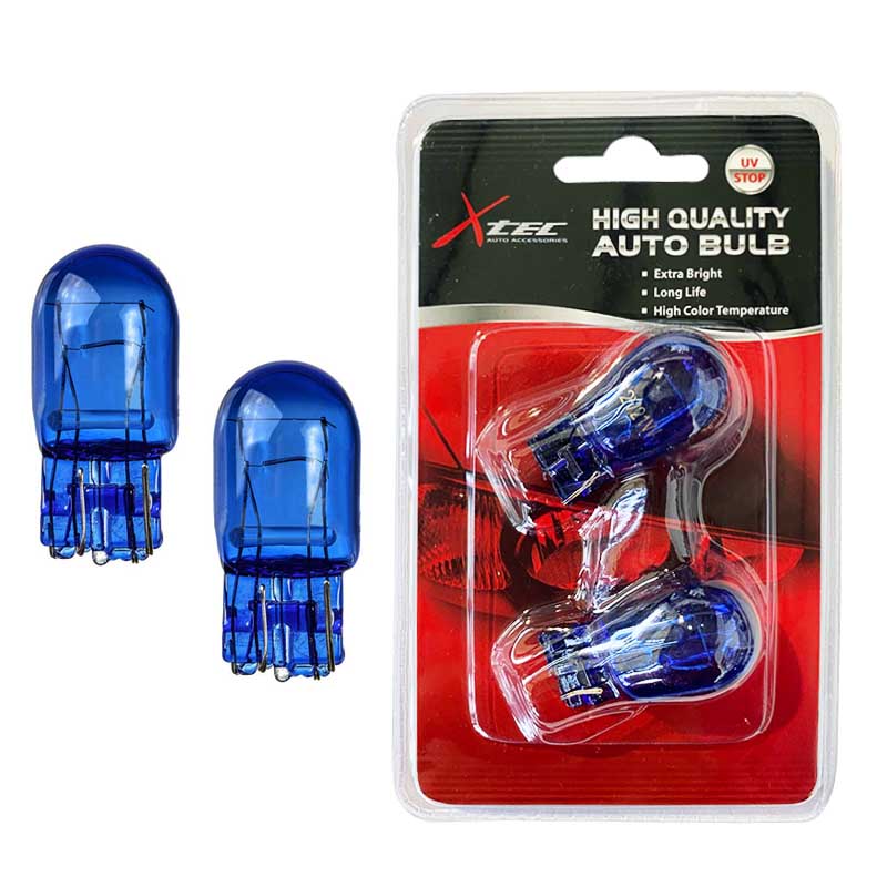 Βλησαρούλης Car Center - Λάμπες Αλογόνου T20 W21W / 3156 W3X16D Μονοπολικές 12volt  Blue Glass Superwhite 6000k X-Tec 2 Τεμάχια