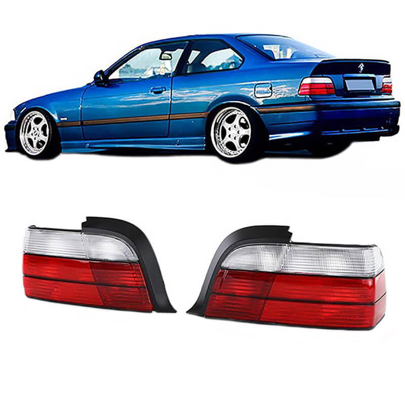 Βλησαρούλης Car Center - Πισινά Φανάρια Set Για Bmw 3 E36 Coupe/Cabrio 90-99 M3 Look Κόκκινο/Άσπρο Depo