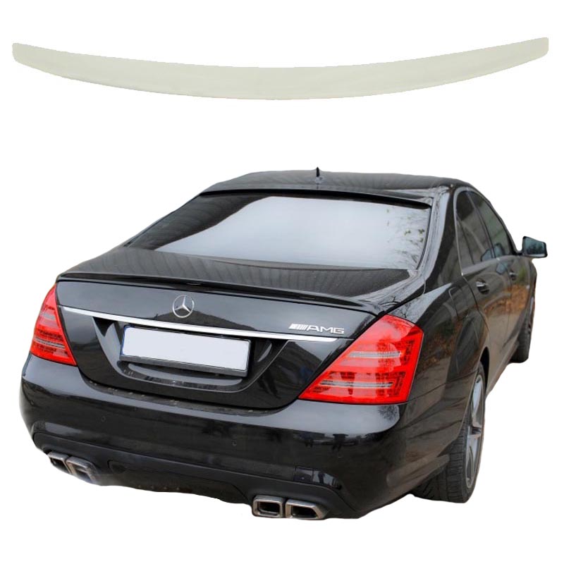 Βλησαρούλης Car Center - Αεροτομή Πορτ Παγκάζ Για Mercedes-Benz S-Class W221 05-13 Amg Look Lipspoiler Από Πολυουρεθάνη