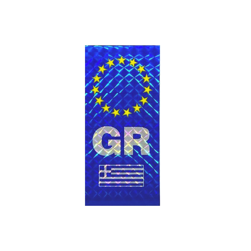 Βλησαρούλης Car Center - Αυτοκόλλητο Αυτοκινήτου GR-Αστέρια Ελληνική Σημαία Ορθογώνιο Πρίσμα 4 x 9cm 1 Τεμάχιο 24550