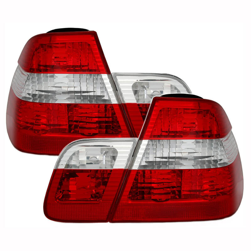 Βλησαρούλης Car Center - Πισινά Φανάρια Set Για Bmw 3 E46 Sedan 01-05 Κόκκινο/Crystal Depo