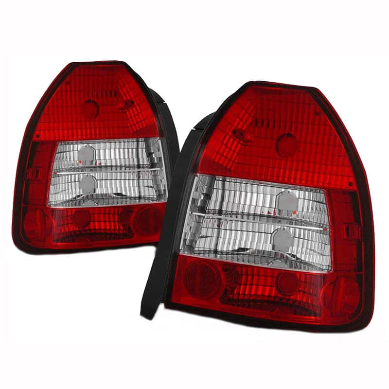 Βλησαρούλης Car Center - Πισινά Φανάρια Set Για Honda Civic 96-01 3D Κόκκινο/Crystal Sonar