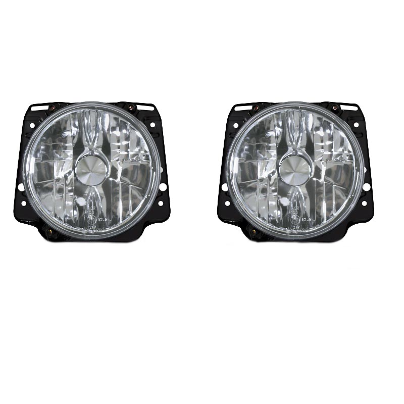 Βλησαρούλης Car Center - Μπροστινά Φανάρια Set Για Vw Golf 2 83-92 Clear Glass H4 Manual Depo