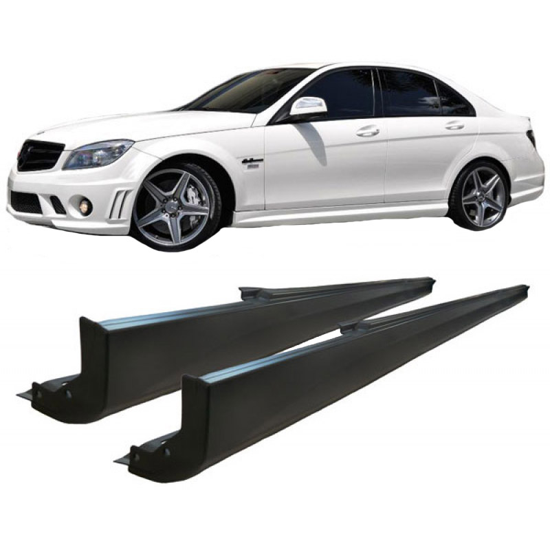Βλησαρούλης Car Center - Πλαινά Μασπιέ Για Mercedes-Benz C-Class W204 07-14 C63 Amg Look Από Abs Πλαστικό 2 Τεμάχια