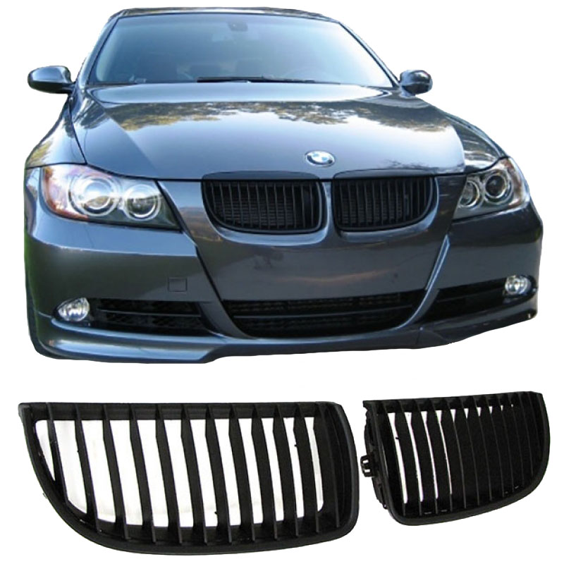 Βλησαρούλης Car Center - Καρδιές Μάσκας Για Bmw 3 E90 /E91 05-08 Μαύρο Ματ 4 Τεμάχια