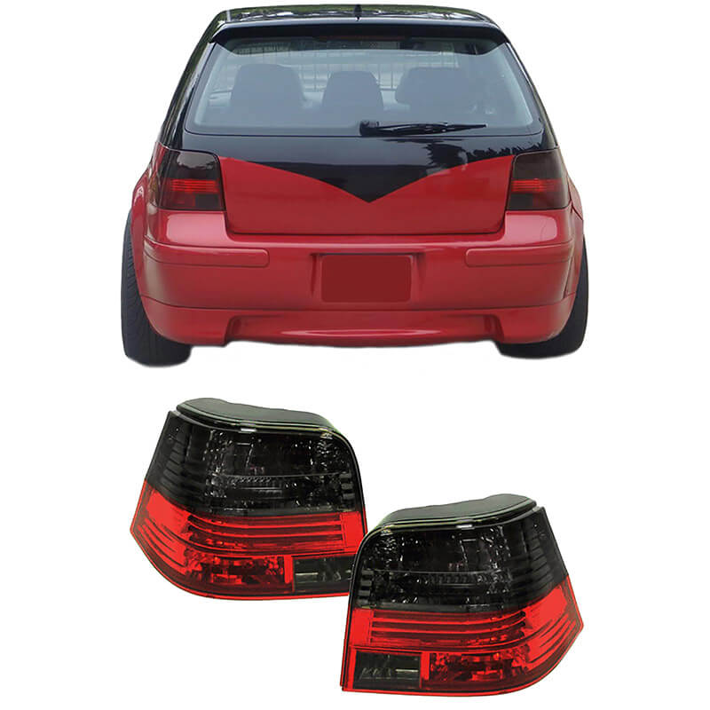 Βλησαρούλης Car Center - Πισινά Φανάρια Set Για Vw Golf IV (4) 97-03 Κόκκινο/Φιμέ Depo