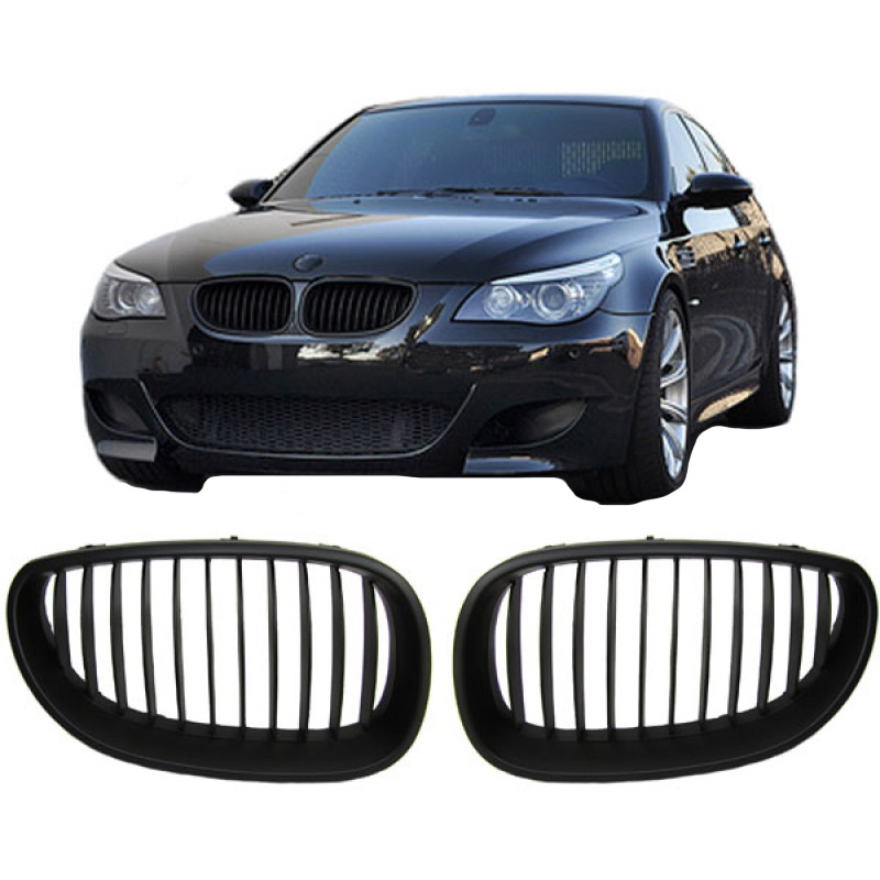 Βλησαρούλης Car Center - Καρδιές Μάσκας Για Bmw 5 E60 03-11 Μαύρο Ματ 2 Τεμάχια