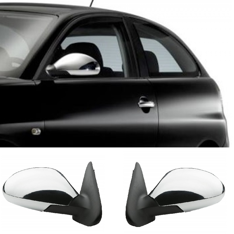 Βλησαρούλης Car Center - Καπάκια Καθρεφτών Για Seat Ibiza / Cordoba 6L 02-08, Leon 1M 03-05, Altea & Toledo 04-09 Χρωμίου 2 Τεμάχια