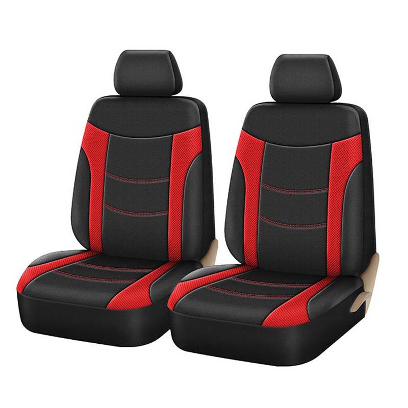 Βλησαρούλης Car Center - Καλύμματα Υφασμάτινα Sport All In One Μαύρο-Κόκκινο Ζευγάρι 4 Τεμάχια