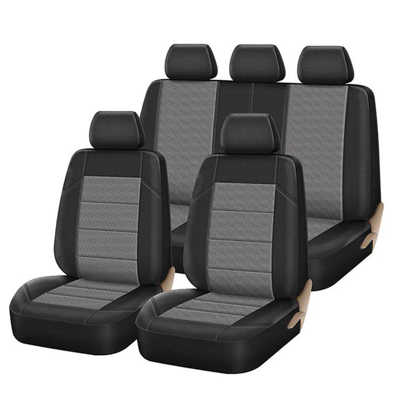 Βλησαρούλης Car Center - Καλύμματα Υφασμάτινα Super Fit All In One Μαύρο-Γκρι Σετ Εμπρός-Πίσω 10 Τεμάχια