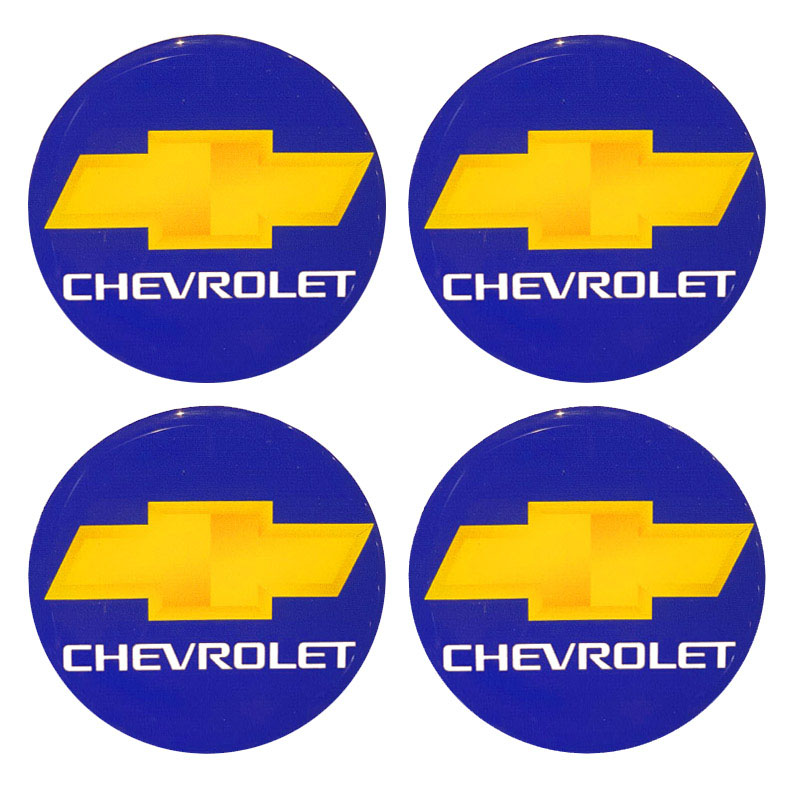 Βλησαρούλης Car Center - Αυτοκόλλητα Κέντρου Ζαντών Chevrolet Από Σμάλτο 60mm Set 4 Τεμάχια