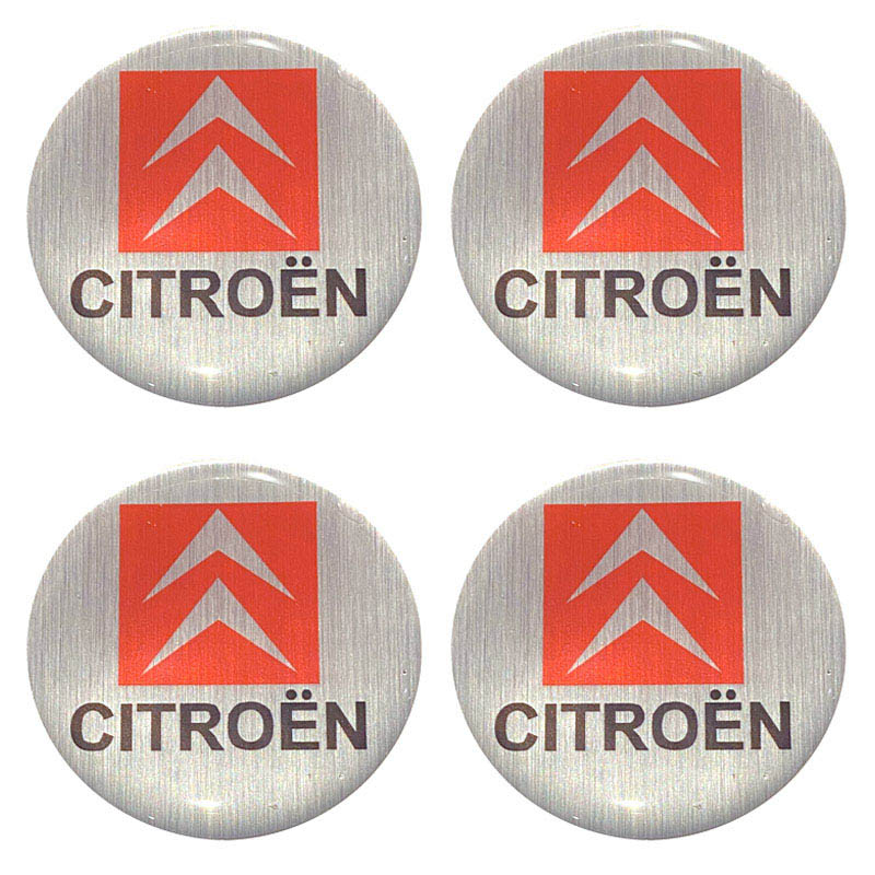 Βλησαρούλης Car Center - Αυτοκόλλητα Κέντρου Ζαντών Citroen Από Σμάλτο 60mm Set 4 Τεμάχια