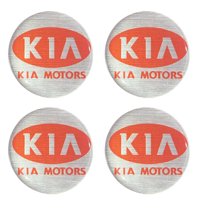 Βλησαρούλης Car Center - Αυτοκόλλητα Κέντρου Ζαντών Kia Από Σμάλτο 60mm Set 4 Τεμάχια