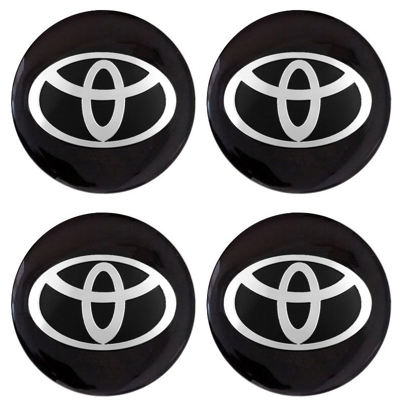 Βλησαρούλης Car Center - Αυτοκόλλητα Κέντρου Ζαντών Toyota Από Σμάλτο 60mm Set 4 Τεμάχια