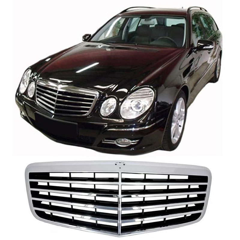 Βλησαρούλης Car Center - Μάσκα Για Mercedes-Benz E-Class W211 06-09 Avantgarde Χρώμιο/Μαύρο 1 Τεμάχιο
