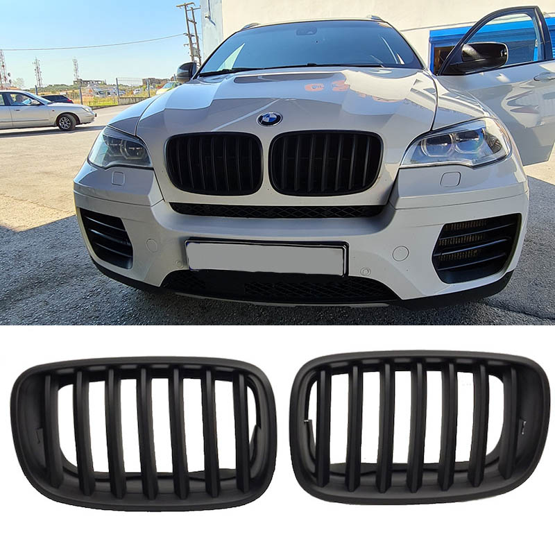 Βλησαρούλης Car Center - Καρδιές Μάσκας Για Bmw X5 E70 07-13 / X6 E71 08-14 Μαύρο Ματ 2 Τεμάχια
