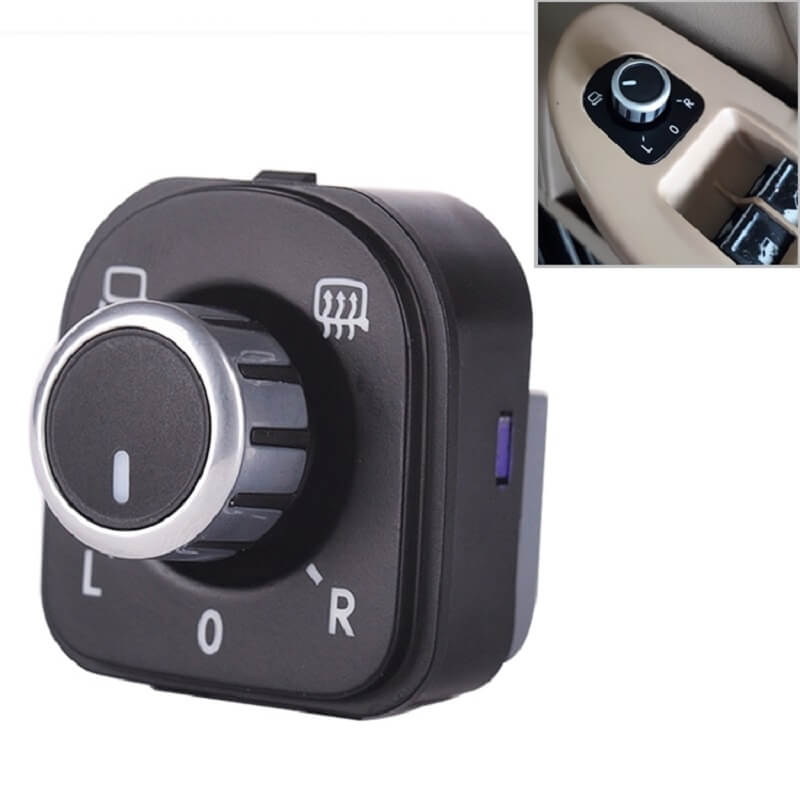 Βλησαρούλης Car Center - Διακόπτης Ρύθμισης Ηλεκτρικών Καθρεφτών Με Ανάκλιση Για VW Group Ασημί Μάυρο 1 Τεμάχιο