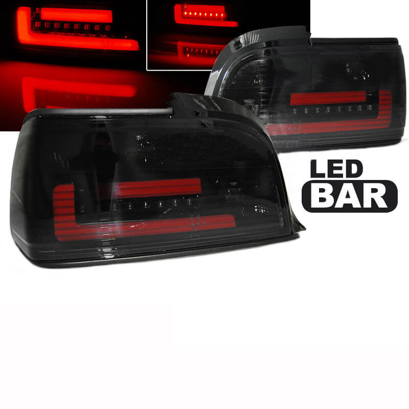 Βλησαρούλης Car Center - Πισινά Φανάρια Set Για Bmw 3 E36 Coupe/Cabrio 90-99 Led Bar Μαύρα/Φιμέ Reliable Auto Parts