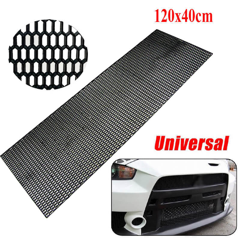 Βλησαρούλης Car Center - Σίτα Προφυλακτήρα Universal Πλαστική Honeycomb 120x40cm Με Τρύπα 18mm x 8mm Μαύρη