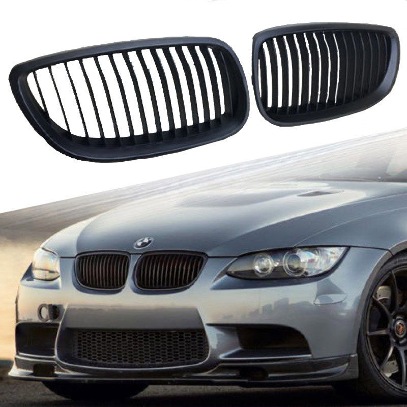 Βλησαρούλης Car Center - Καρδιές Μάσκας Για Bmw 3 E92 /E93 06-11 Μαύρο Ματ Με 14 Γραμμές 2 Τεμάχια