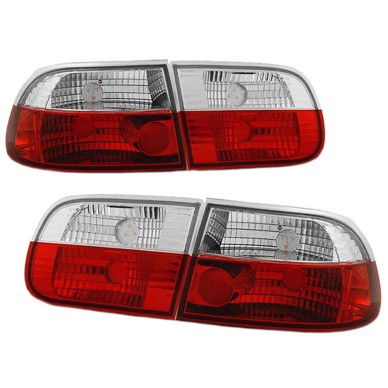 Βλησαρούλης Car Center - Πισινά Φανάρια Set Για Honda Civic 92-95 3D Κόκκινο/Crystal Sonar