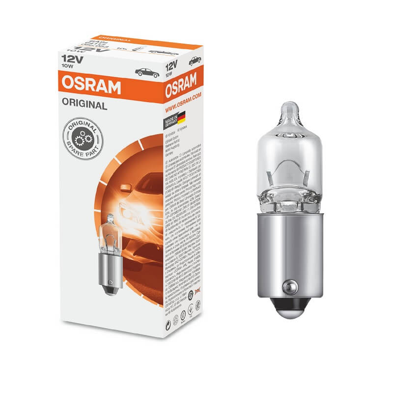 Βλησαρούλης Car Center - Λάμπα Αλογόνου BA9S T4W 12volt 10watt Original Miniwatt Osram 64113 1 Τεμάχιο
