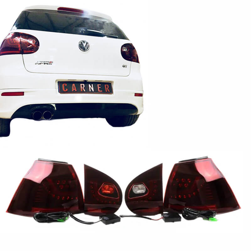Βλησαρούλης Car Center - Πισινά Φανάρια Set Για Vw Golf V (5) 03-08 Led Urban Style Cherry Red/Smoke Winjet