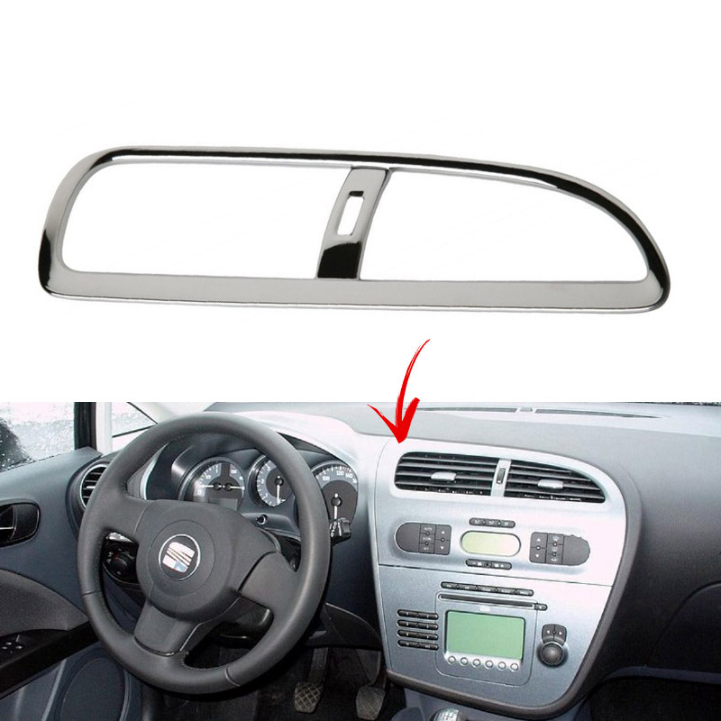 Βλησαρούλης Car Center - Πλαίσιο Κεντρικών Αεραγωγών Για Seat Leon 1P 06-11 Χρώμιο Racesport 1 Τεμάχιο