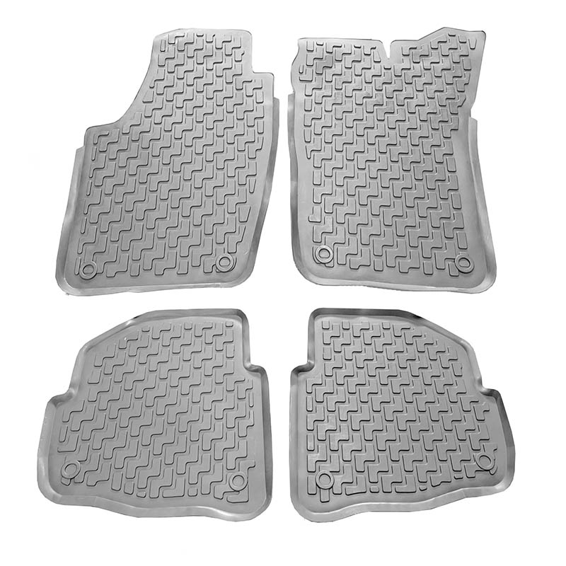 Βλησαρούλης Car Center - Πατάκια Σκαφάκια 3D Από Λάστιχο Για Skoda Fabia 2002- / 2007-2014 "Star Diamond" 4 Τεμάχια Γκρι