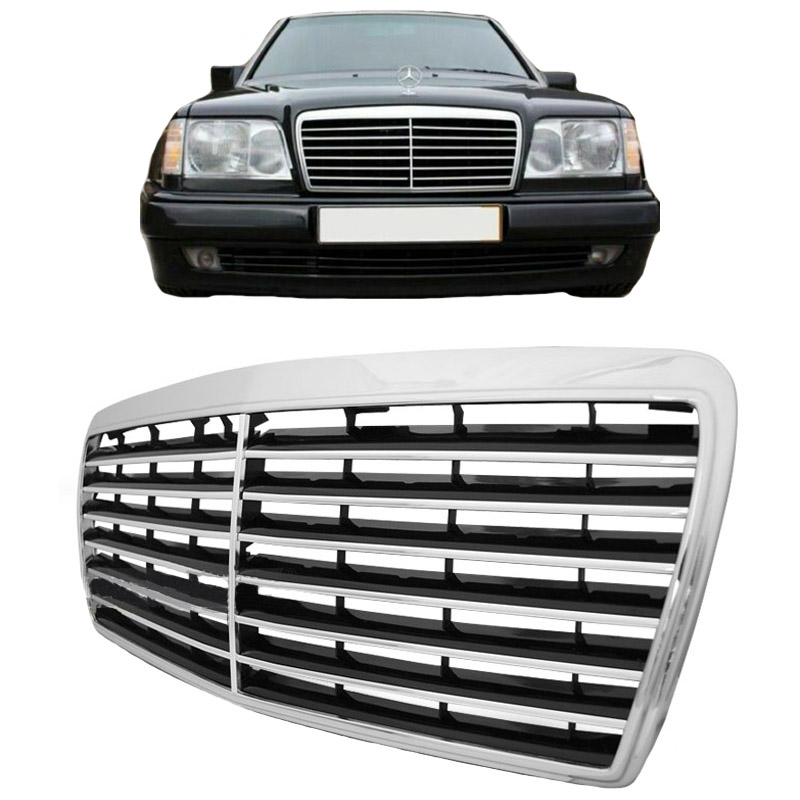 Βλησαρούλης Car Center - Μάσκα Για Mercedes-Benz E-Class W124 93-95 Avantgarde Χρώμιο/Μαύρο 1 Τεμάχιο