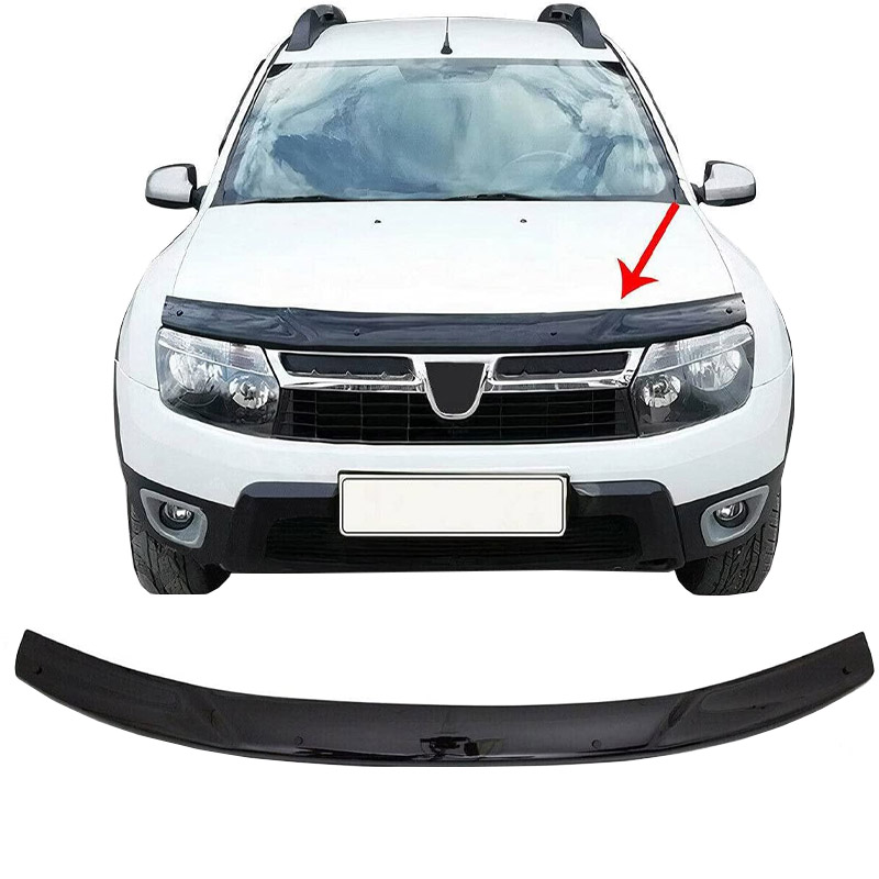 Βλησαρούλης Car Center - Ανεμοθραύστης / Αντιανεμικό Καπό Για Dacia Duster 2010-2017 Μαύρο Χρώμα