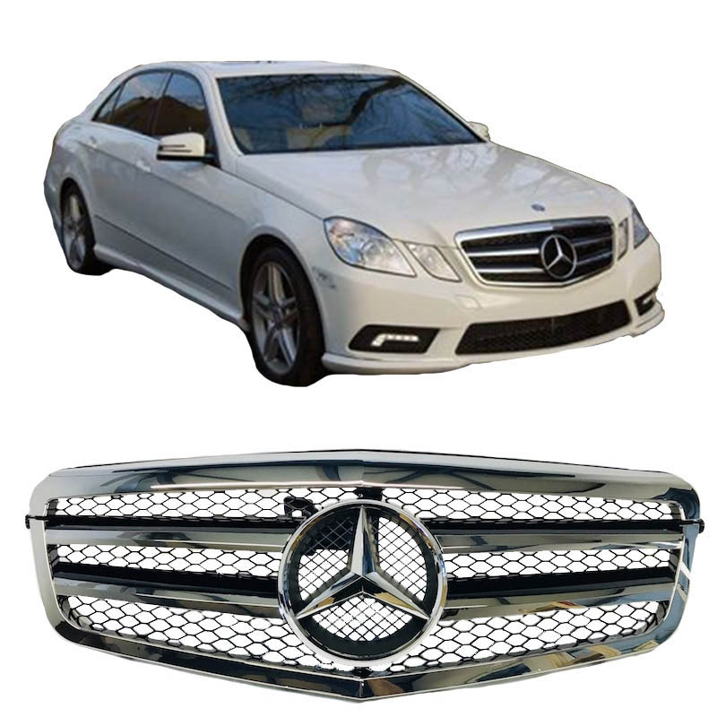 Βλησαρούλης Car Center - Μάσκα Για Mercedes-Benz E-Class W212 09-13 Amg Look με 2 Γρίλιες Χρώμιο/Μαύρο 1 Τεμάχιο