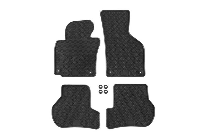 Βλησαρούλης Car Center - Λαστιχένια Πατάκια Geyer & Hosaja Για VW Golf V 2003-2008, Golf VI 2008-2013, Jetta III 2005-2010, Scirocco III Μετά Το 2008, Seat Leon 2006-2012, 4 Τεμάχια, Μαύρο 805/4C