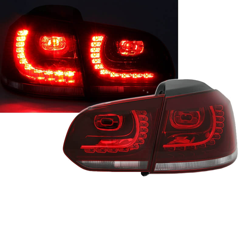 Βλησαρούλης Car Center - Πισινά Φανάρια Set Για Vw Golf VI (6) 08-11 Led GTI / R-Look Κόκκινο/Crystal Depo