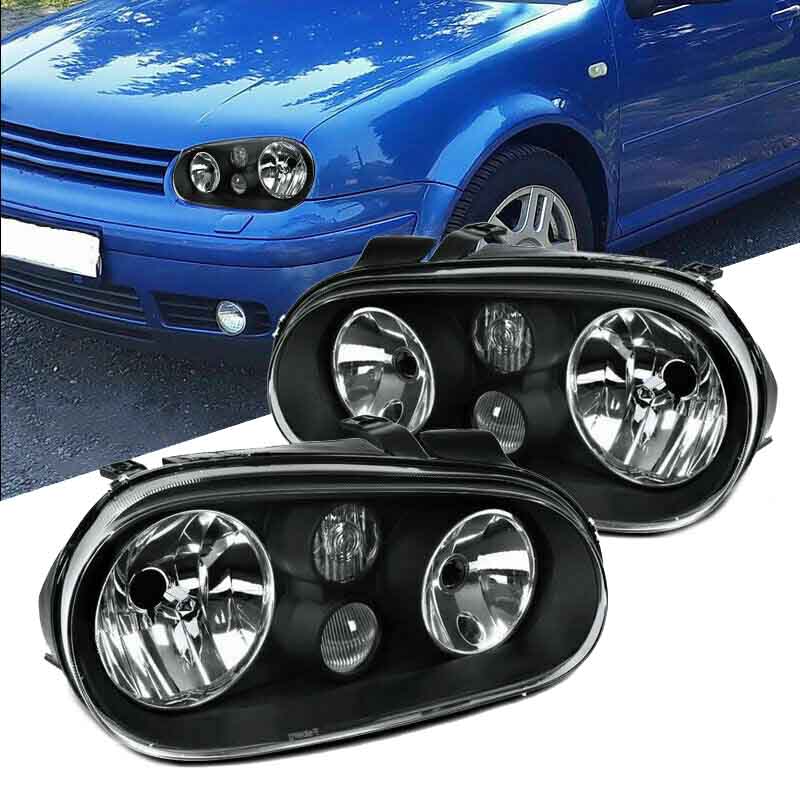 Βλησαρούλης Car Center - Μπροστινά Φανάρια Set Για Vw Golf IV (4) 97-03 GTI Look Μαύρα H7/H1/H3 Depo