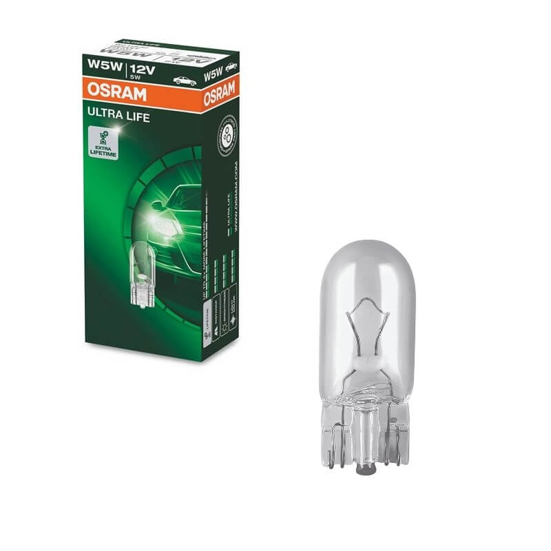 Βλησαρούλης Car Center - Λάμπα Αλογόνου T10 W5W 12V W2.1x9.5D Ultra Life Osram 2825ULT 1 Τεμάχιο