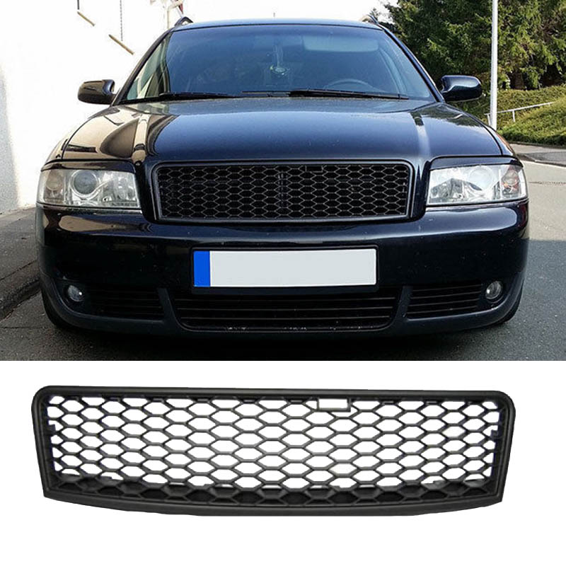 Βλησαρούλης Car Center - Μάσκα Για Audi A6 4B C5 01-04 RS6 Look Κυψελωτή Μαύρη Ματ 1 Τεμάχιο