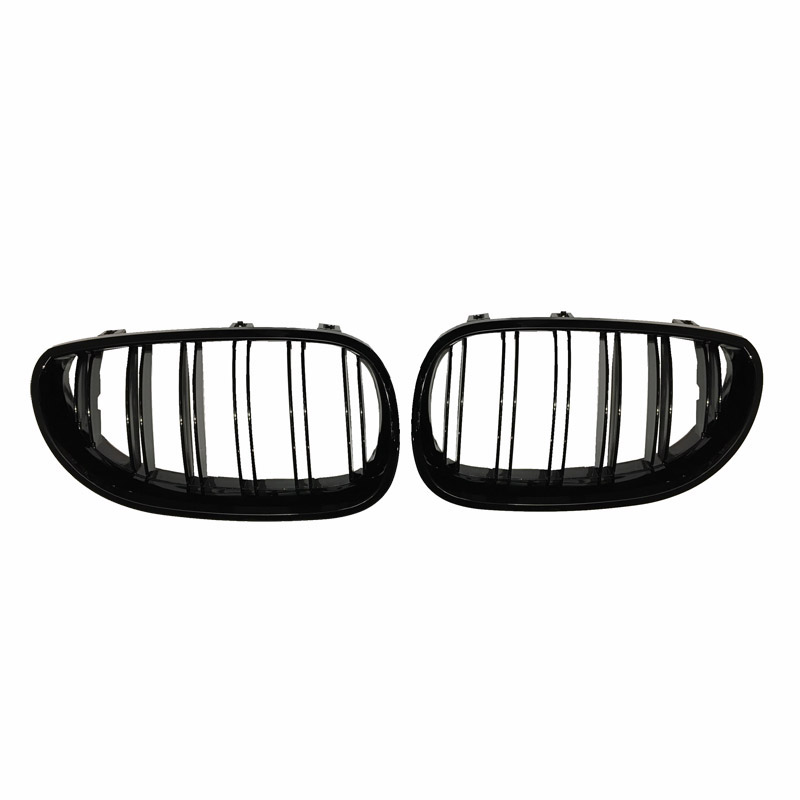 Βλησαρούλης Car Center - Καρδιές Μάσκας Για Bmw 5 E60 03-11 M4 Look Με Διπλή Γρίλια Μαύρο Γυαλιστερό 2 Τεμάχια