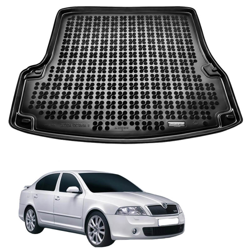 Βλησαρούλης Car Center - Πατάκι Πορτ-Παγκάζ 3D Σκαφάκι Για Skoda Octavia 1Z 04-13 Sedan & Combi Μαύρο Rezawplast