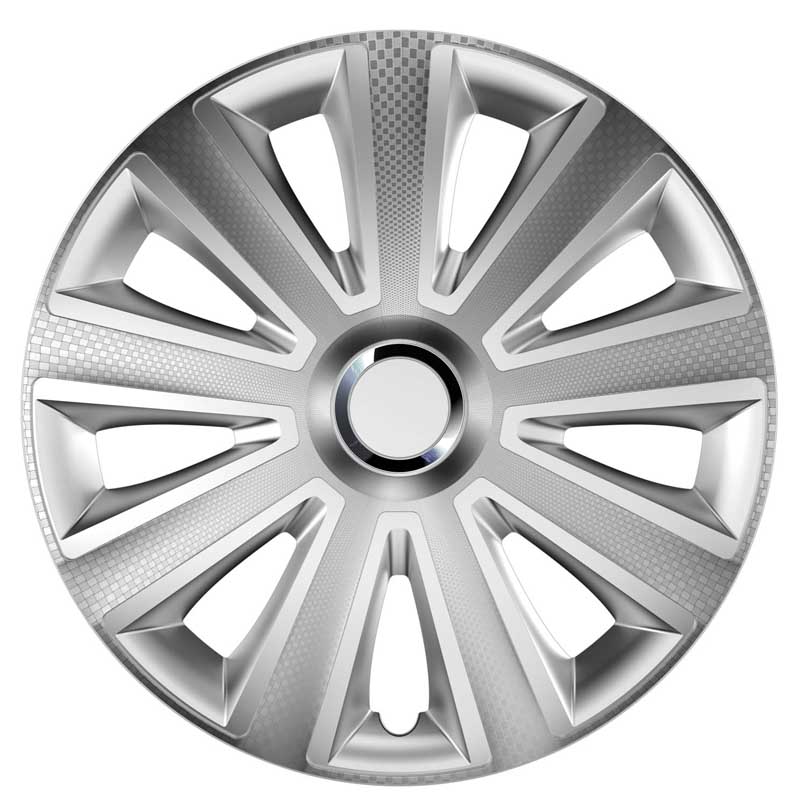 Βλησαρούλης Car Center - Τάσια Τροχών Αυτοκινήτου 15" Aviator 104295 Carbon RC Ασημί CBX 4 Τεμάχια