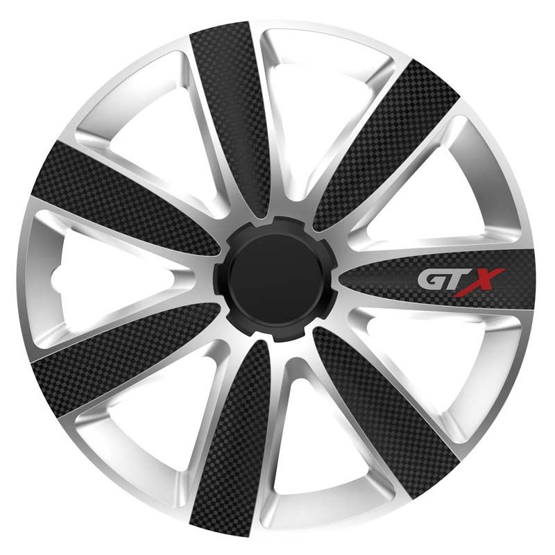 Βλησαρούλης Car Center - Τάσια Τροχών Αυτοκινήτου 15" GTX 102796 Carbon Μαύρο & Ασημί CBX 4 Τεμάχια