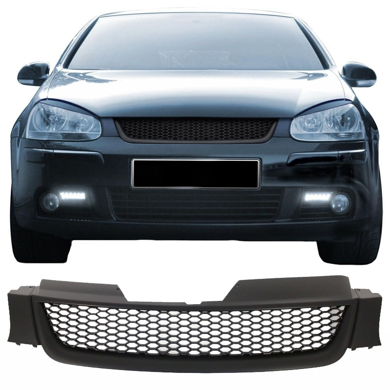 Βλησαρούλης Car Center - Μάσκα Για Vw Golf V (5) 03-08 Χωρίς Σήμα Κυψελωτή Μαύρη Για Απλή Έκδοση 1 Τεμάχιο