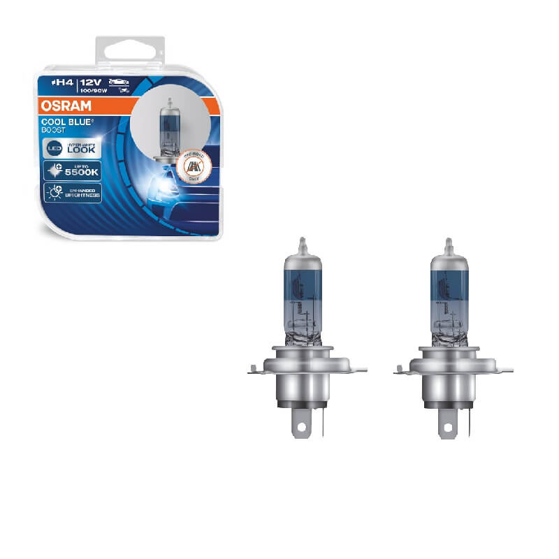 Βλησαρούλης Car Center - Λάμπες Αλογόνου H4 12V 100w/90w Cool Blue Hyper Boost Osram 64193CBB-HCB 2 Τεμάχια