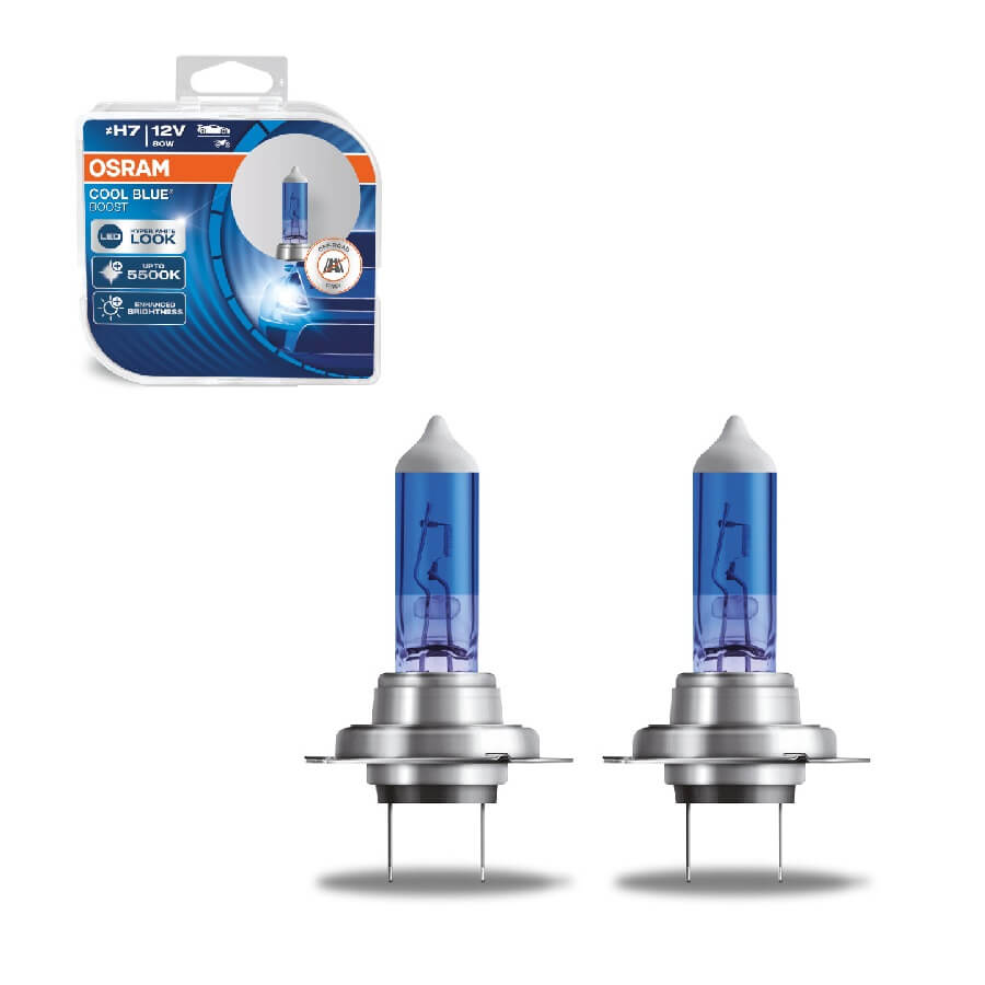 Βλησαρούλης Car Center - Λάμπες Αλογόνου H7 12V 80w Cool Blue Hyper Boost Osram 62210CBB-HCB 2 Τεμάχια